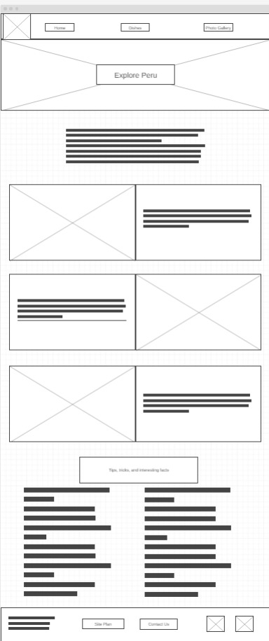 home page wireframe